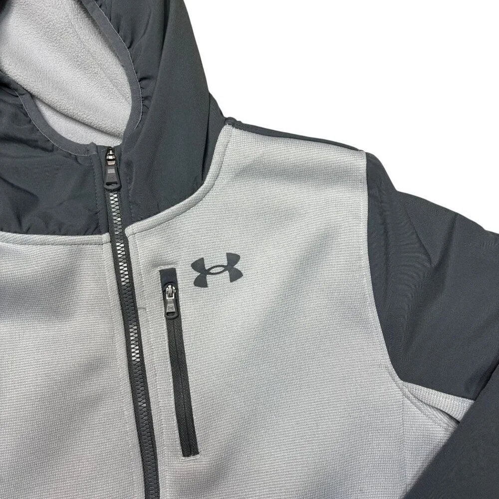 Under Armour Boys Jacket Size Youth Large Gray